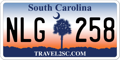 SC license plate NLG258