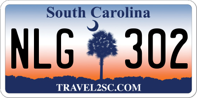 SC license plate NLG302