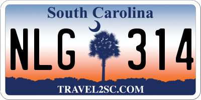SC license plate NLG314