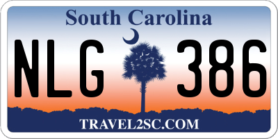 SC license plate NLG386