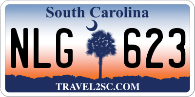 SC license plate NLG623