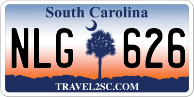 SC license plate NLG626