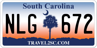 SC license plate NLG672