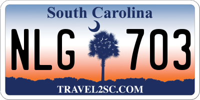 SC license plate NLG703