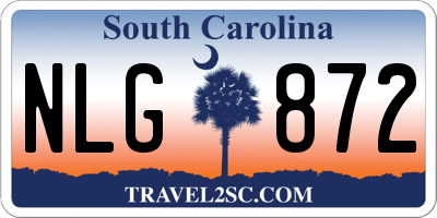 SC license plate NLG872