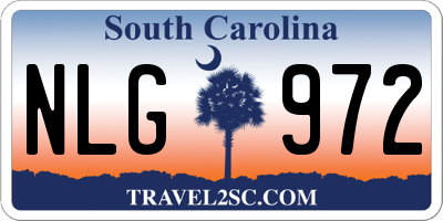 SC license plate NLG972