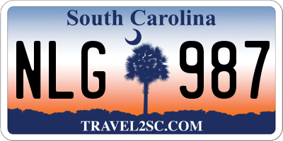 SC license plate NLG987
