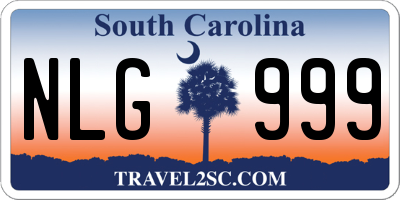 SC license plate NLG999
