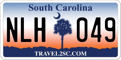 SC license plate NLH049