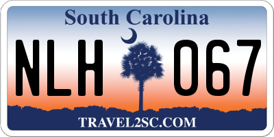 SC license plate NLH067