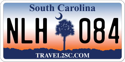 SC license plate NLH084