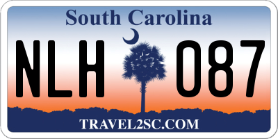SC license plate NLH087