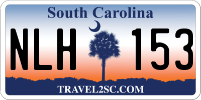 SC license plate NLH153