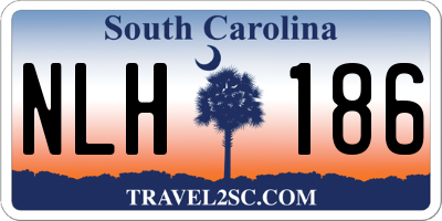 SC license plate NLH186