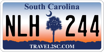 SC license plate NLH244