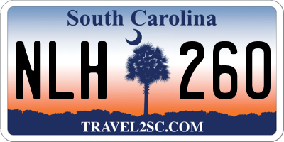 SC license plate NLH260