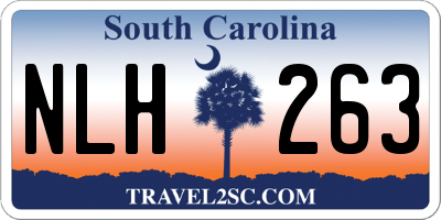 SC license plate NLH263