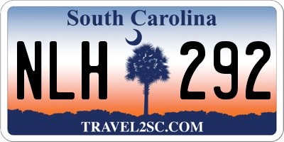 SC license plate NLH292