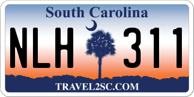 SC license plate NLH311