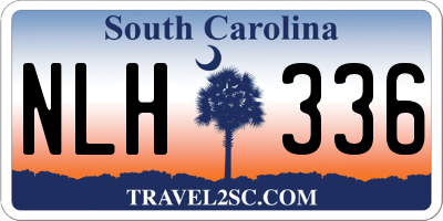 SC license plate NLH336
