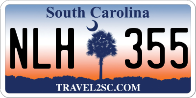 SC license plate NLH355