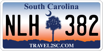 SC license plate NLH382