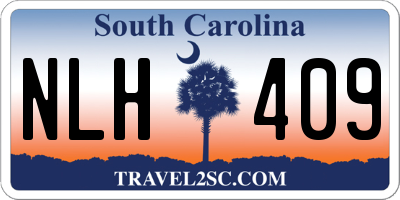 SC license plate NLH409