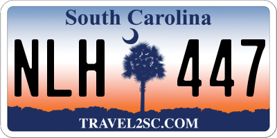 SC license plate NLH447