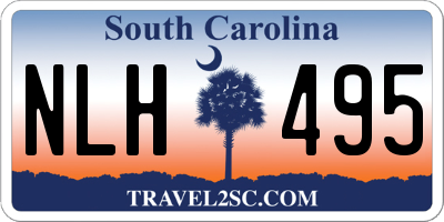 SC license plate NLH495