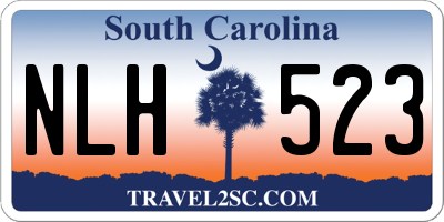 SC license plate NLH523