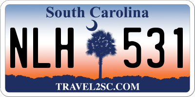 SC license plate NLH531