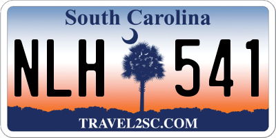 SC license plate NLH541