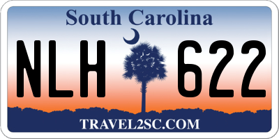 SC license plate NLH622