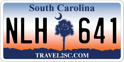 SC license plate NLH641
