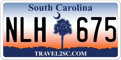 SC license plate NLH675