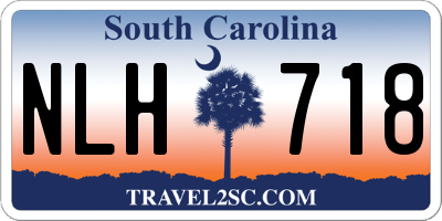 SC license plate NLH718