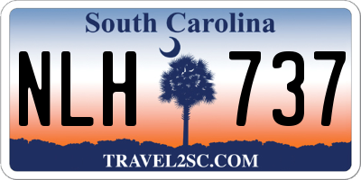 SC license plate NLH737