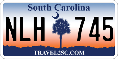 SC license plate NLH745