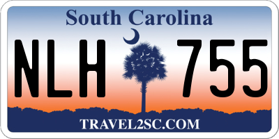 SC license plate NLH755