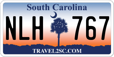 SC license plate NLH767