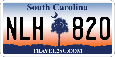 SC license plate NLH820