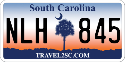 SC license plate NLH845