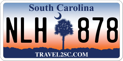 SC license plate NLH878