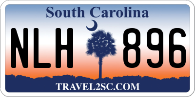 SC license plate NLH896