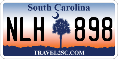 SC license plate NLH898