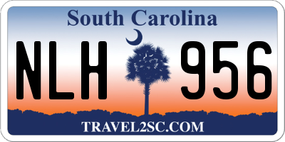 SC license plate NLH956