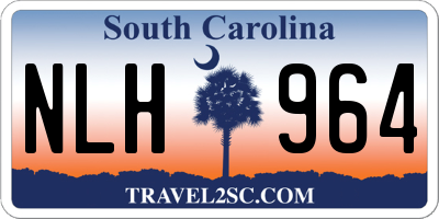 SC license plate NLH964