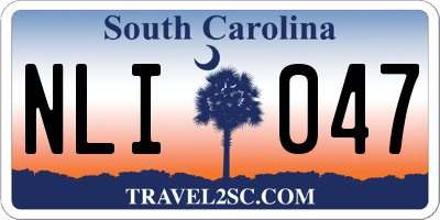 SC license plate NLI047