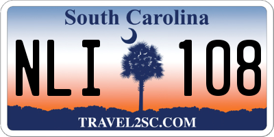 SC license plate NLI108