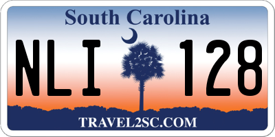 SC license plate NLI128